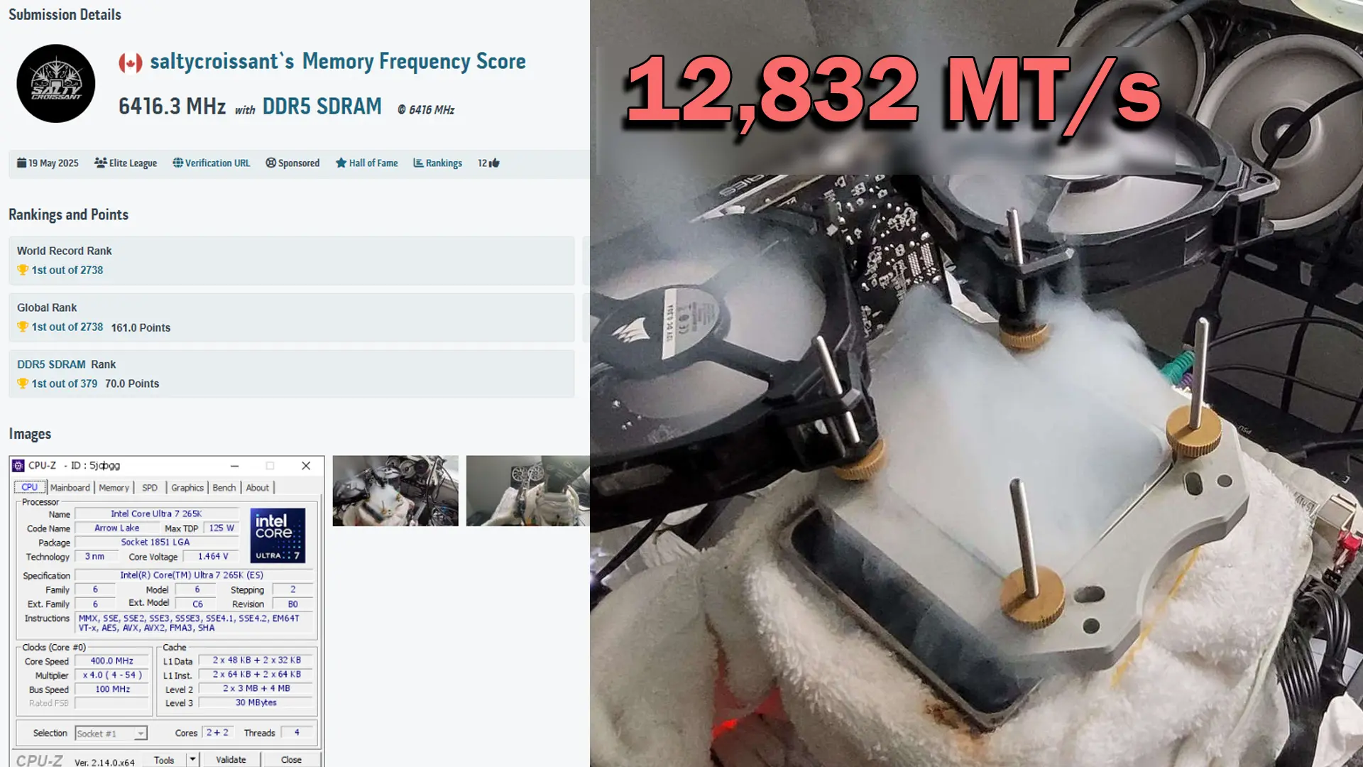 DDR5 Hız Aşırtmada Yeni Dünya Rekoru: 12.832 MT/s!