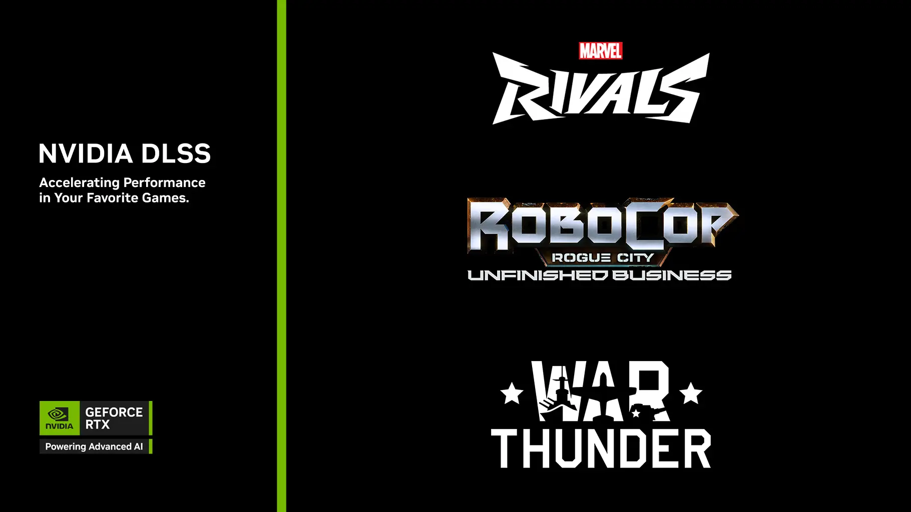 NVIDIA DLSS 4 Teknolojisi Marvel Rivals, War Thunder ve RoboCop'a Güç Veriyor!