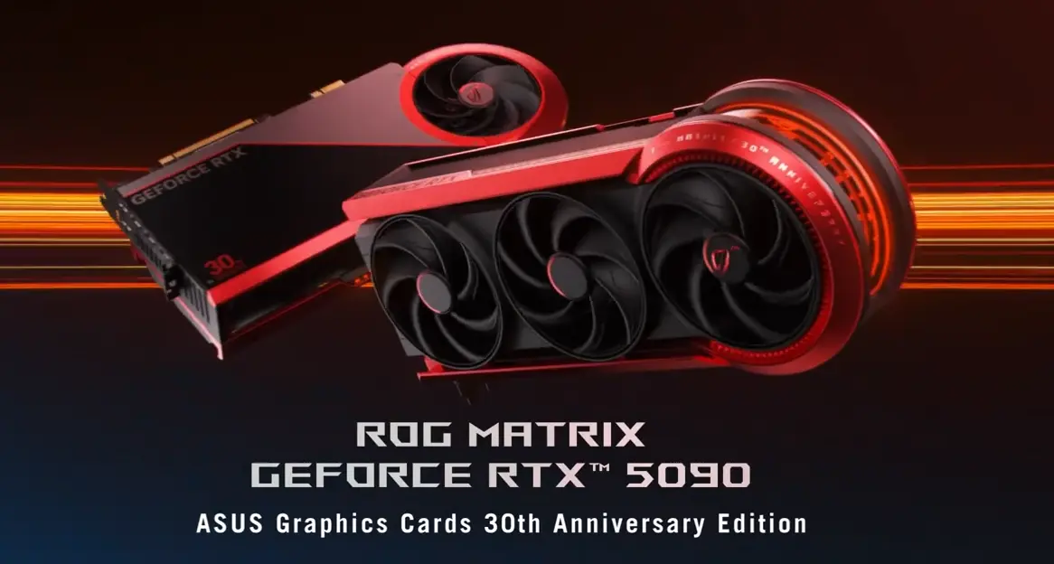 ASUS'tan 30. Yıl Özel ROG Matrix RTX 5090: Tam 800W Güç, Dört Fan ve BTF Tasarımı!