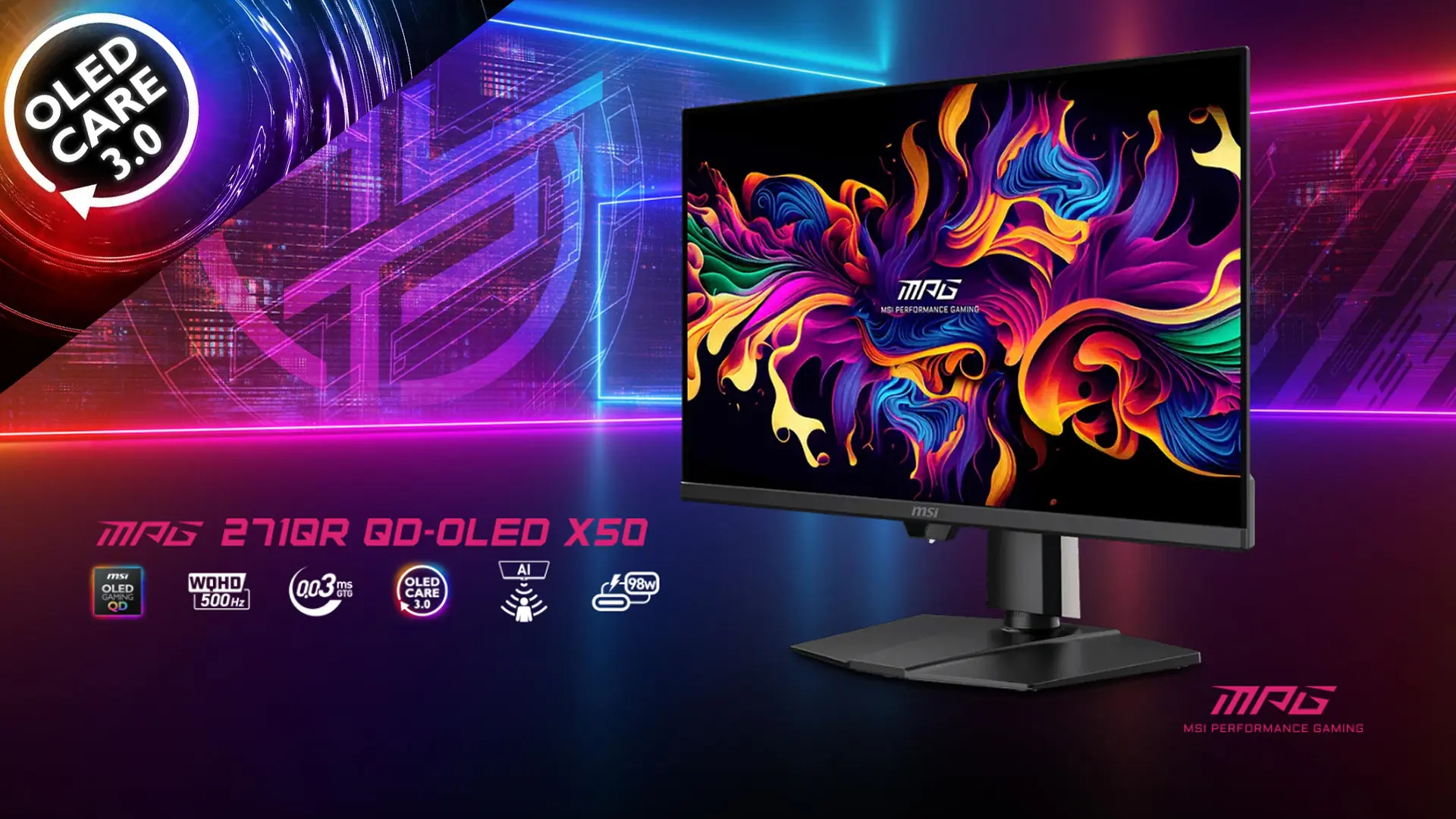 MSI'den Devrim Niteliğinde Oyuncu Monitörü: 500Hz QHD QD-OLED ve Yapay Zeka Destekli OLED Koruması