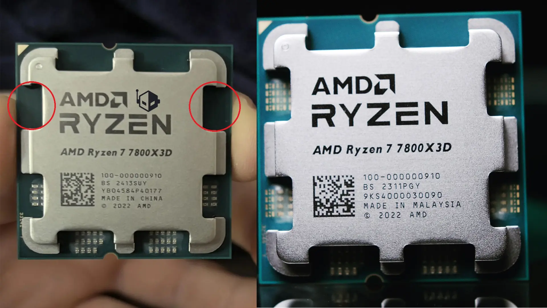 Ryzen 7 7800X3D'de Şaşırtan Değişiklik: Üst Yüzeyden SMD Bileşenleri Kaldırıldı!