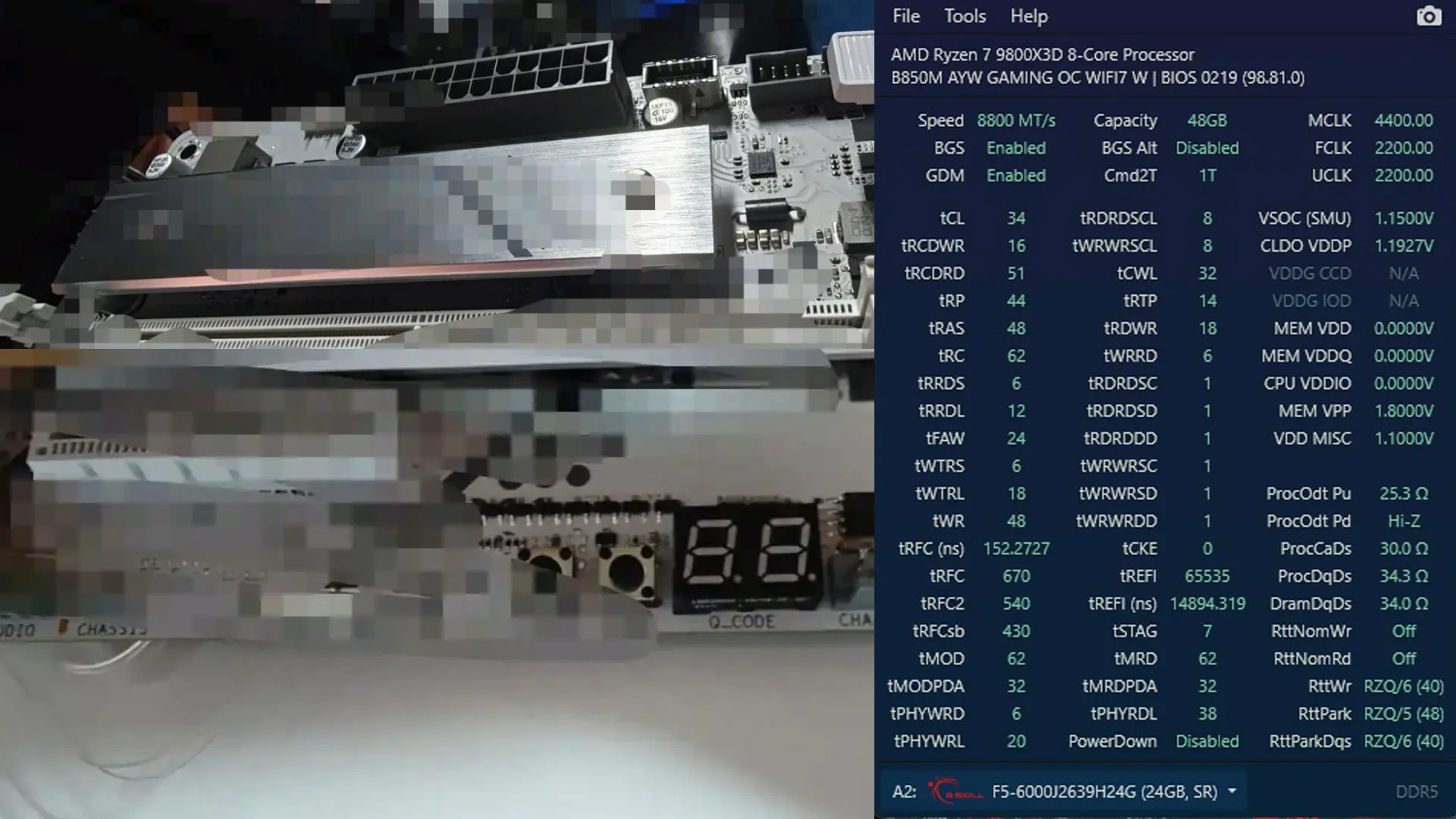 ASUS'tan Bütçe Dostu Anakart Sürprizi: B850M AYW Gaming OC, DDR5 Belleği 8800 MT/s Hızına Taşıyor!
