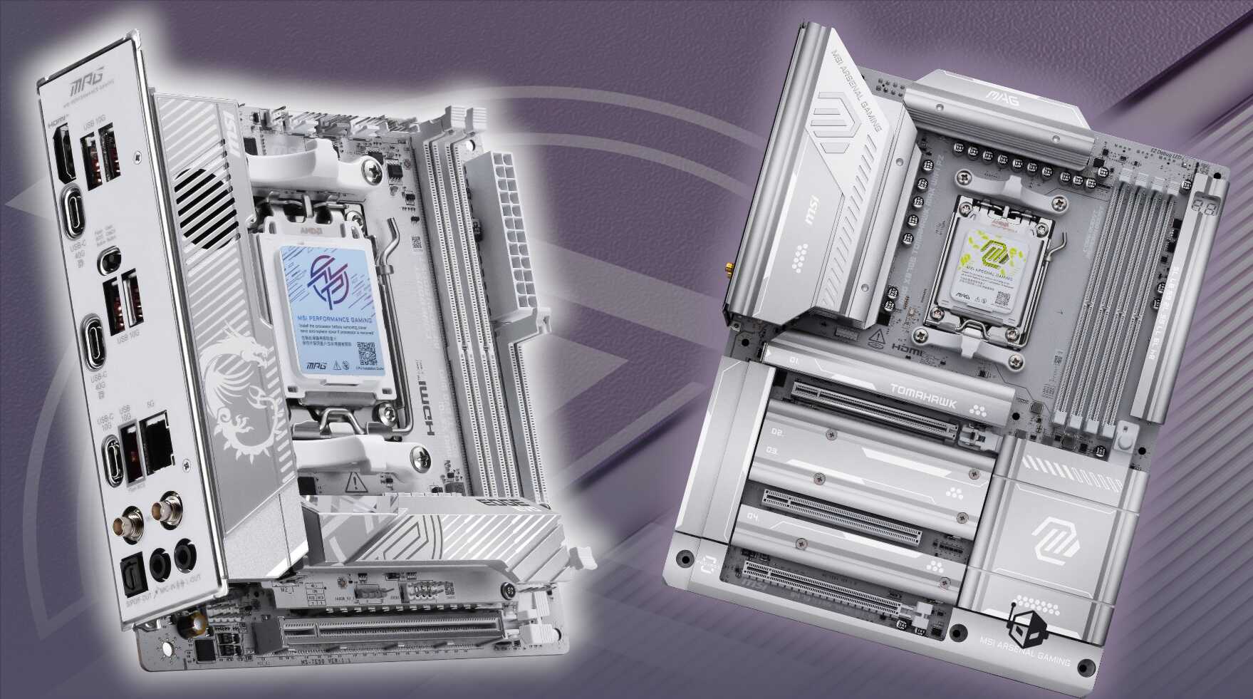 MSI'den Beyaz AM5 Sürprizi: ITX ve ATX Anakartlar Yenilenen Tasarımlarla Geliyor!