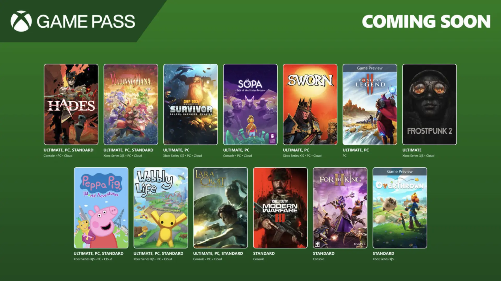 Eylül Ayı Xbox Game Pass Oyunları Belli Oldu: Hades ve Call of Duty Dahil!