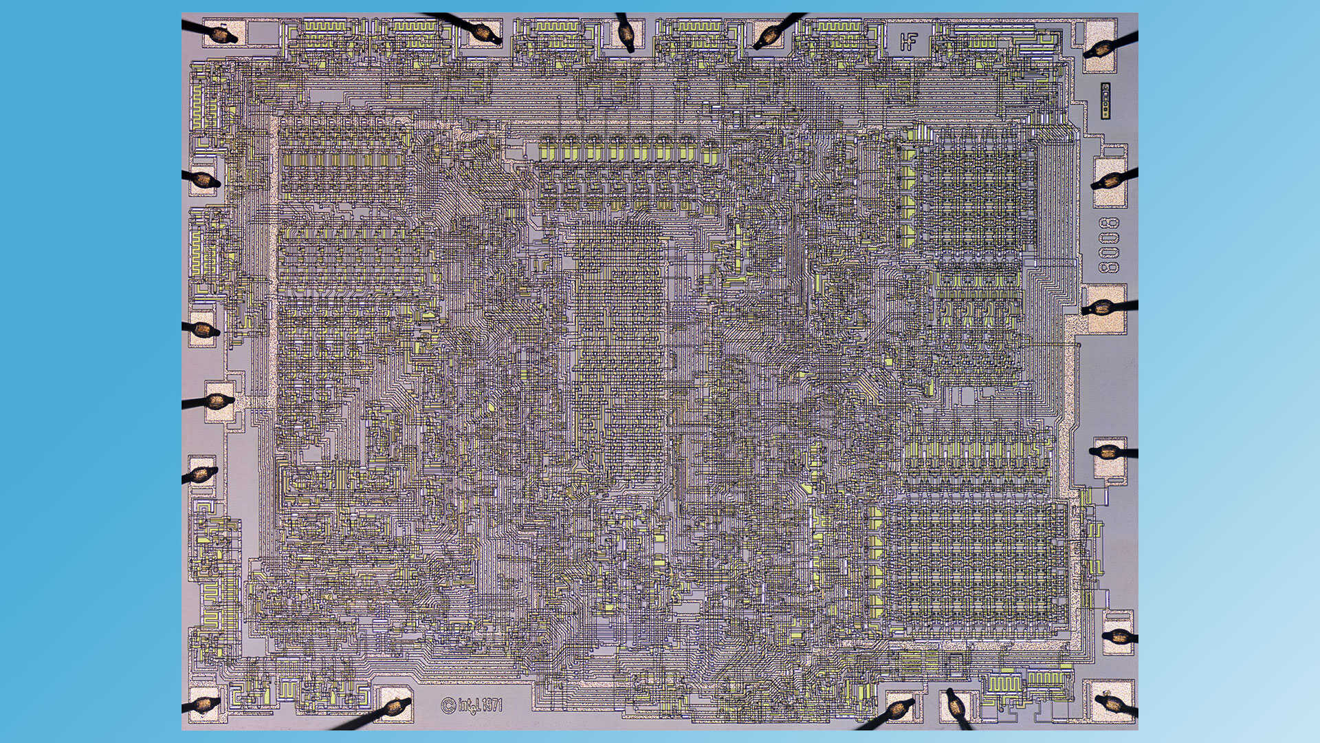 Tarihi Intel i8008 İşlemcisi İlk Kez Bu Kadar Detaylı Görüntülendi: 216 Mikrograf Birleşti!