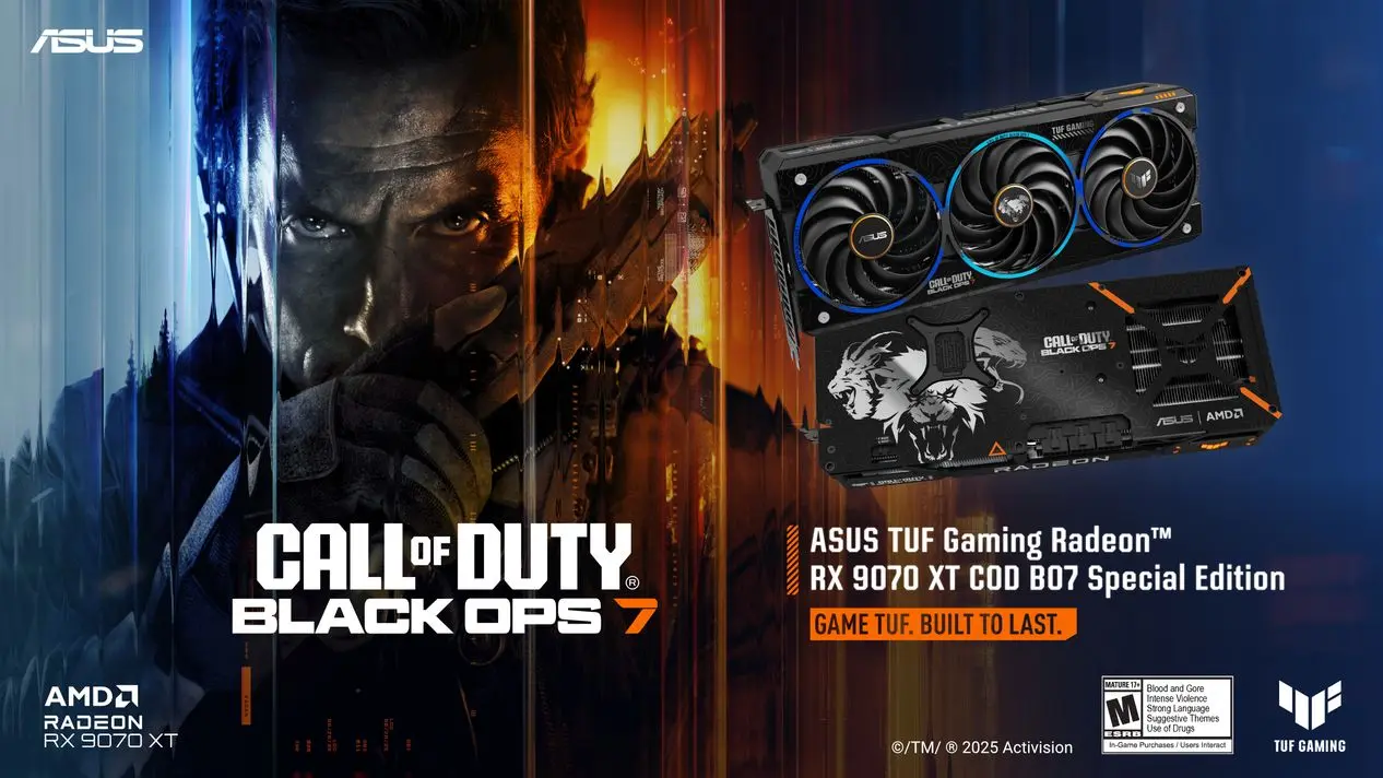 ASUS'tan Oyunculara Özel: Call of Duty: Black Ops 7 Temalı RX 9070 XT Sınırlı Sayıda Geliyor!