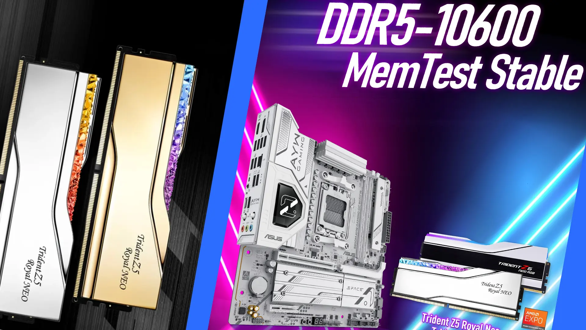 ASUS B850M AYW Gaming OC Anakart ile Bellek Hızında Rekor: 10.600 MT/s'ye Ulaşıldı!