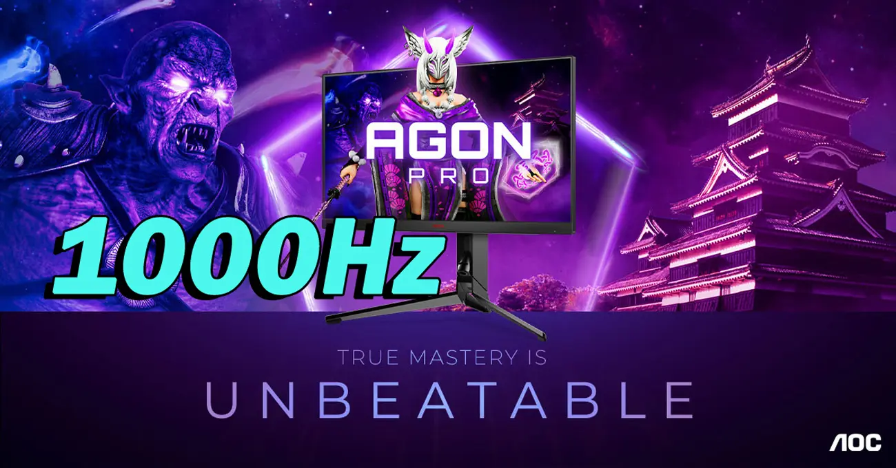 Oyuncular Dikkat! AOC'dan Nefes Kesen 1000Hz Monitör Geliyor: E-sporlar Yeniden Tanımlanıyor