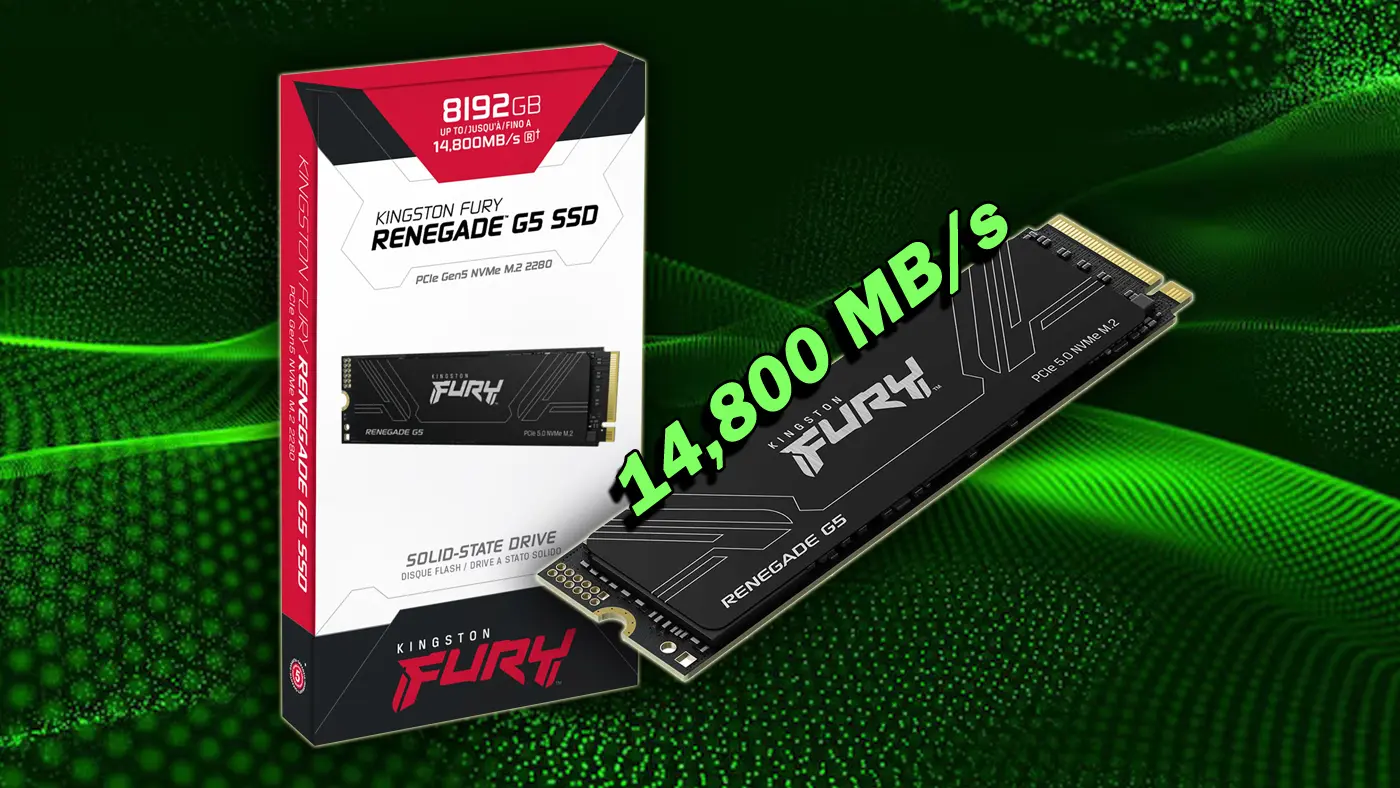 Teknoloji Devinden Çığır Açan SSD: Kingston Fury Renegade G5, 8 TB Kapasite ve 14.800 MB/s Hızla Geliyor!