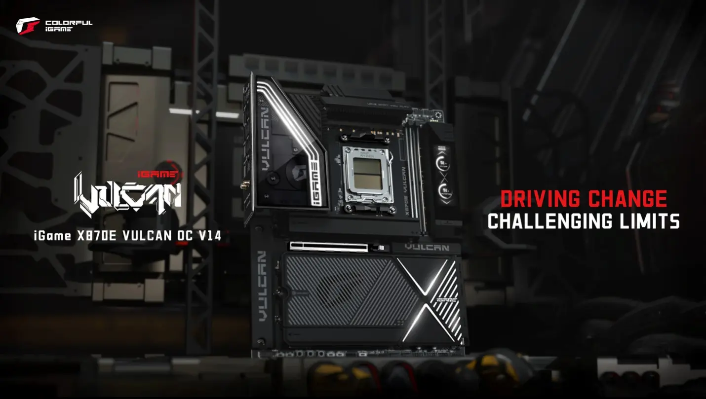 Rekor Kıran Anakart Piyasada: Colorful iGame X870E VULCAN OC, Çift Kanal DDR5-10400 ve Güçlü VRM ile Geliyor!