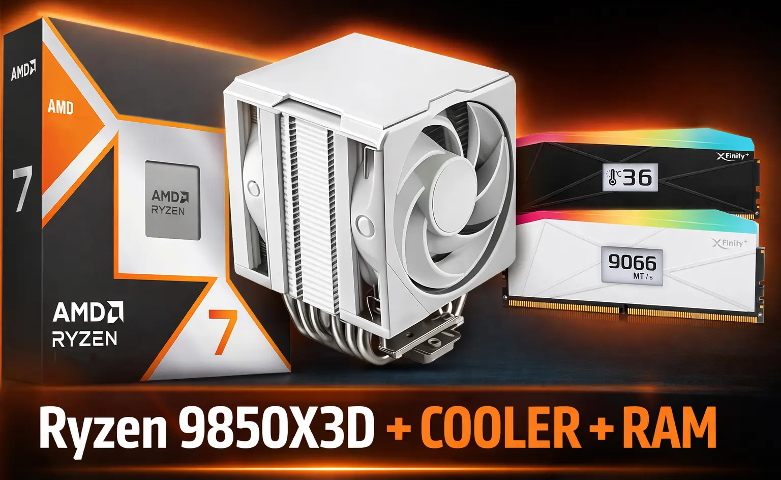 AMD'den Sürpriz Paket: Ryzen 7 9850X3D, Cooler Master ve V-Color Bir Arada!