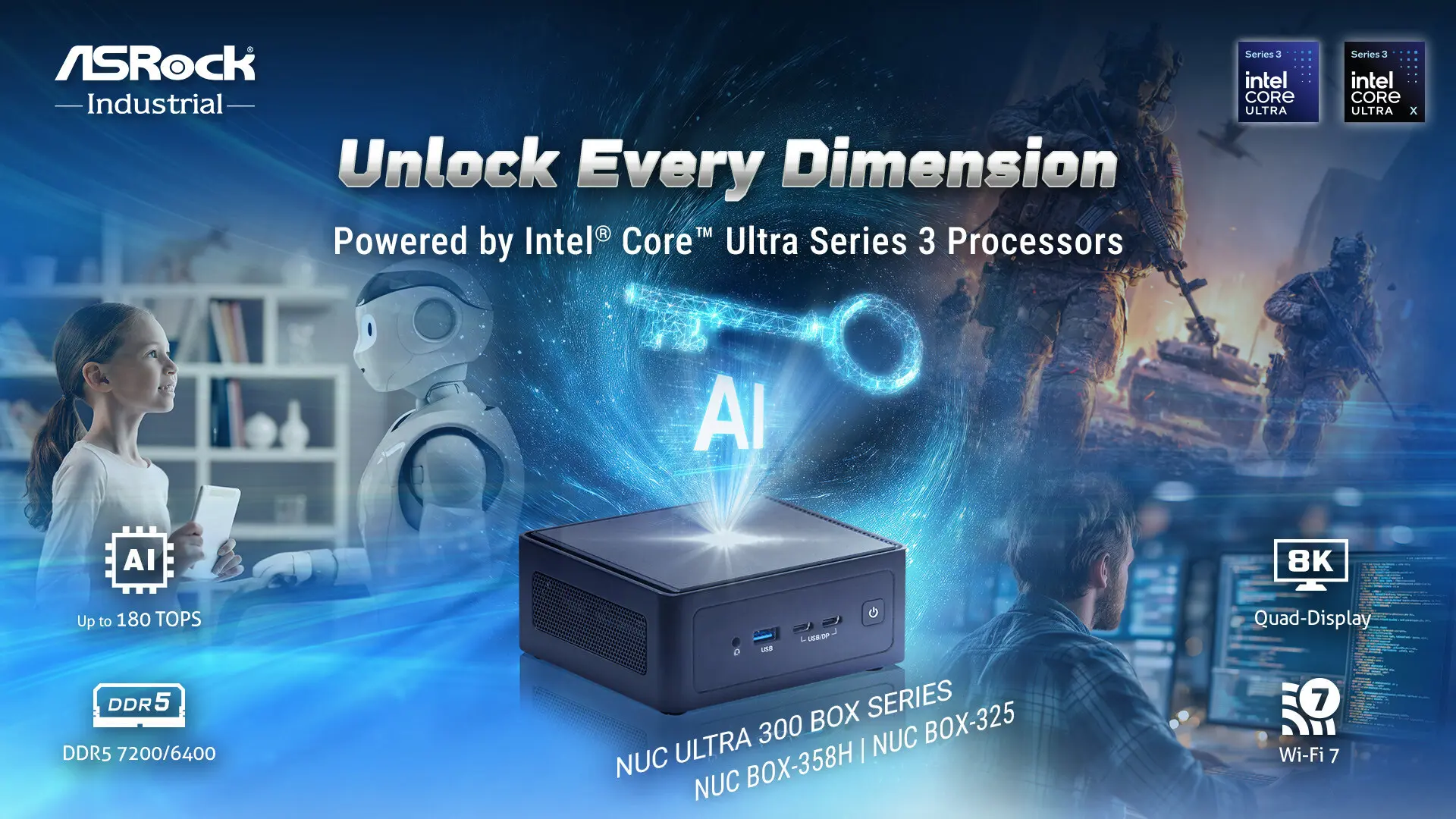 ASRock'tan Yapay Zeka Destekli Yeni Mini PC'ler: NUC Ultra 300 Serisi Tanıtıldı!