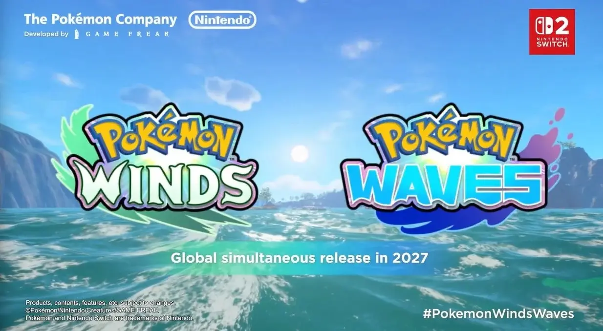 Nintendo Switch 2'ye Özel Yeni Pokémon Oyunları Geliyor: Pokémon Winds ve Pokémon Waves 2027'de Çıkıyor!