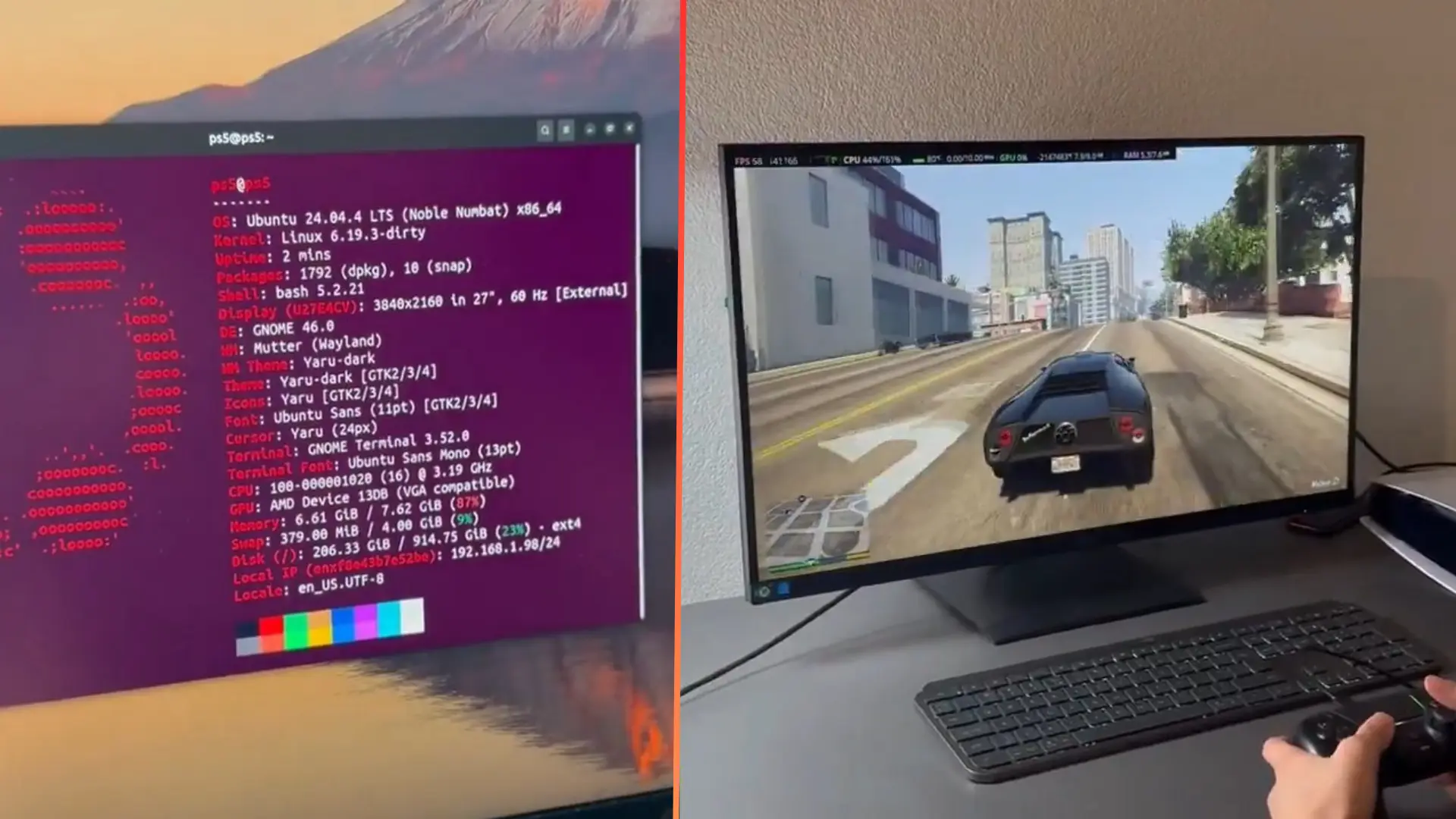 Linux, PS5'i Oyun Canavarına Dönüştürdü: GTA V Ray Tracing ile 1440p'de 60 FPS!