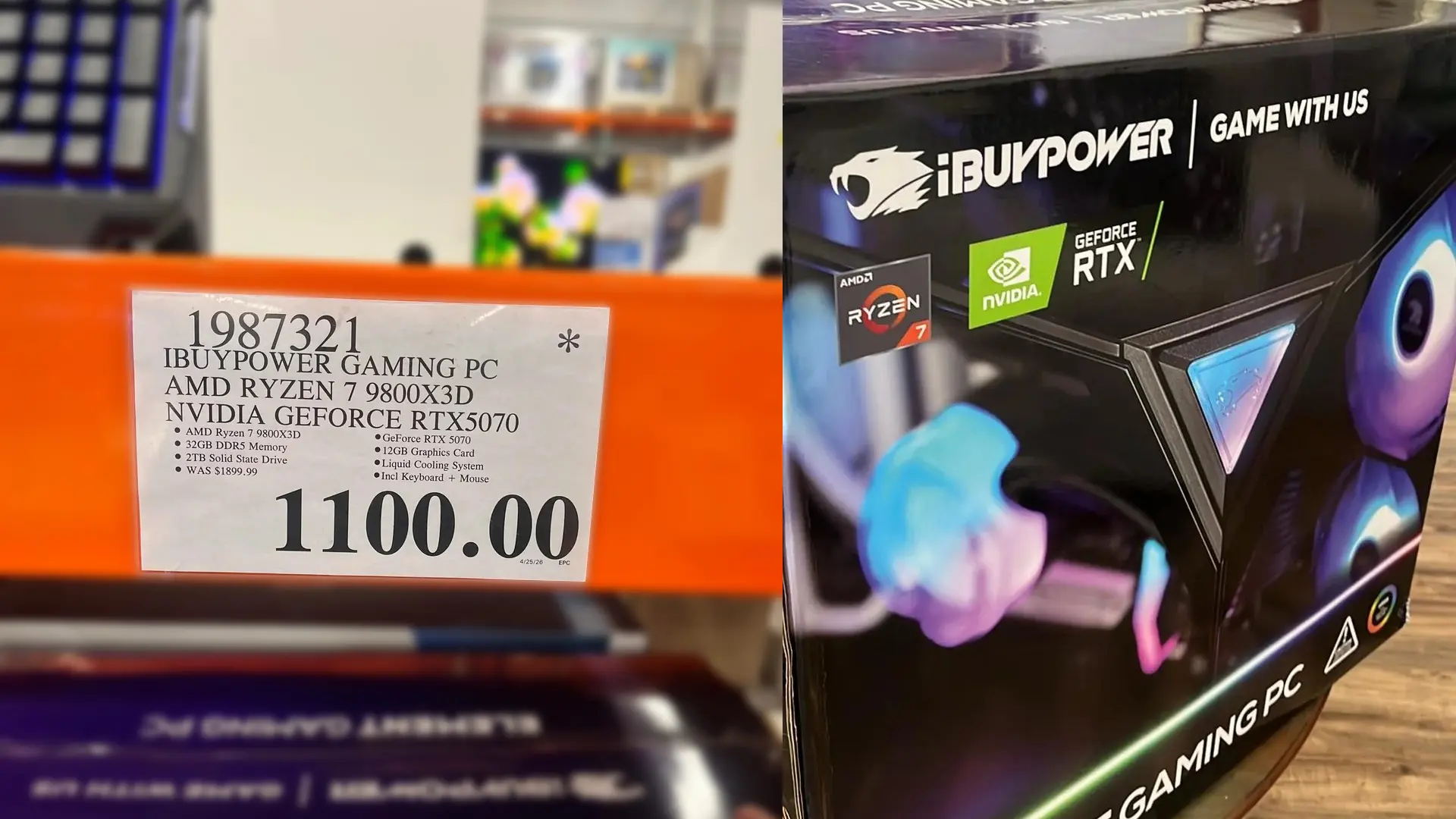 Bu Şans Nereden Çıktı? Costco'da Sadece 1.100 Dolara Ryzen 9 800X3D ve RTX 5070'li PC Tuzağa Düşürdü!