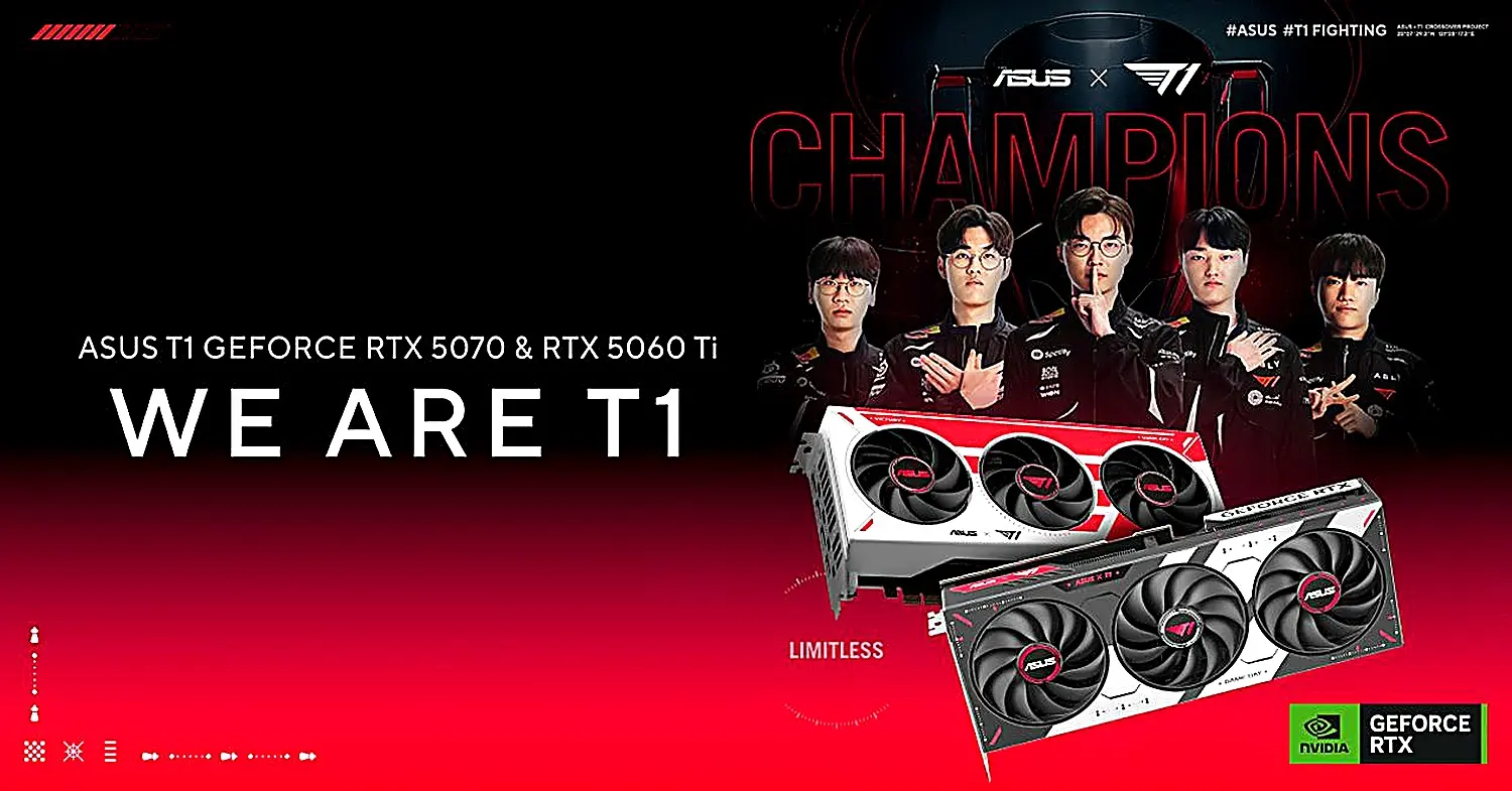 ASUS'tan E-Spor Severlere Özel: T1 İmza Dokunuşlu RTX 50 Serisi Ekran Kartları Teknoscope'ta!