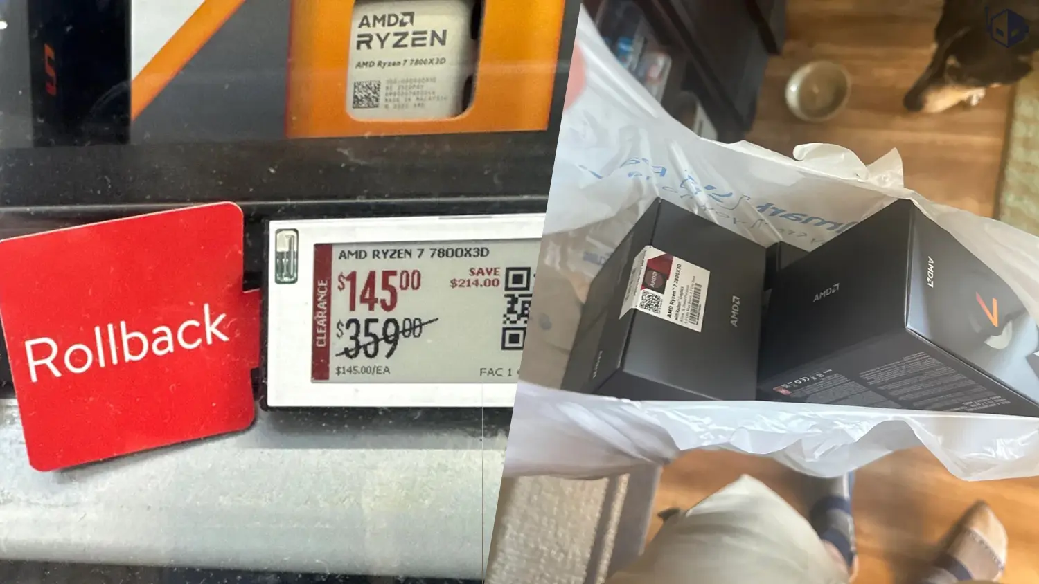 Şanslı Alıcı: Walmart'tan İnanılmaz Fiyatlara Ryzen 7 7800X3D ve Ryzen 5 7600X Kaptı!