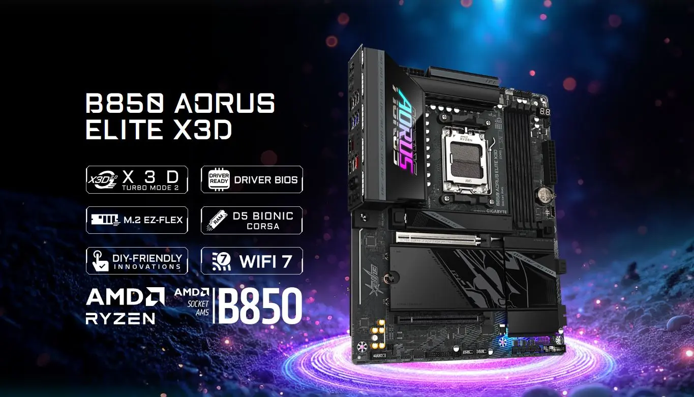 Teknoscope: GIGABYTE'tan Yeni Nesil Ryzen İşlemcilere Özel Anakart: B850 AORUS Elite X3D Tanıtıldı!