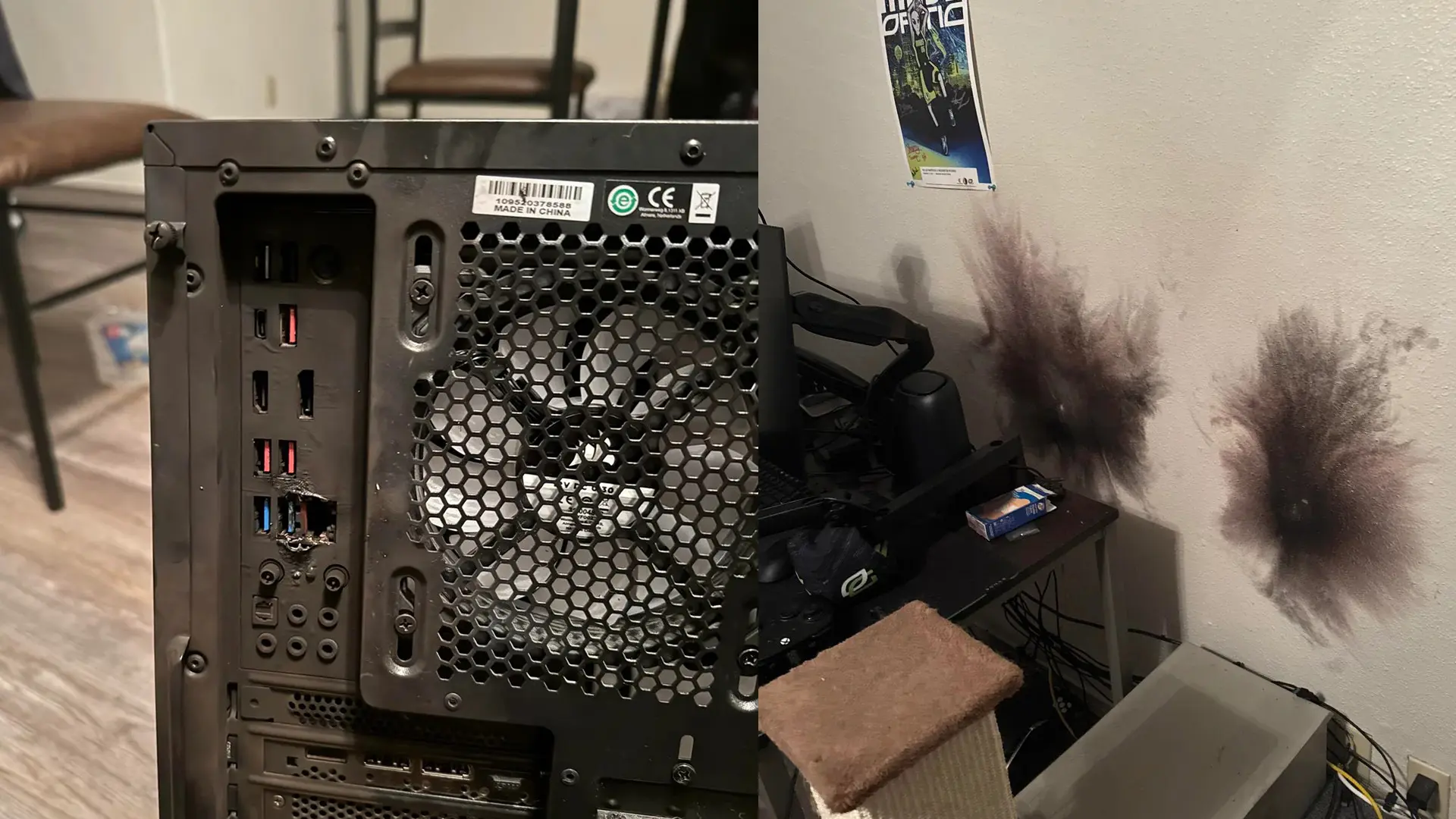 Yıldırım İnternet Kablosundan Girdi: Oyuncu Bilgisayarı ve Modem Kül Oldu!
