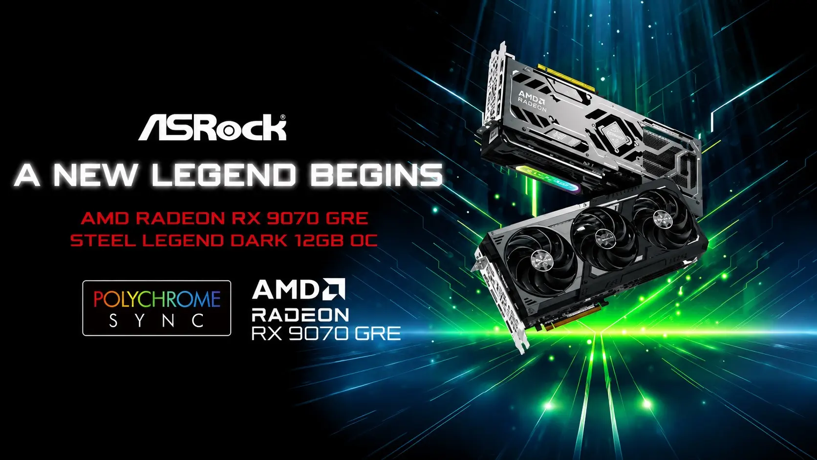 ASRock'dan Karanlık Dokunuş: RX 9070 GRE Steel Legend Dark, 2920 MHz Hızla Geliyor!
