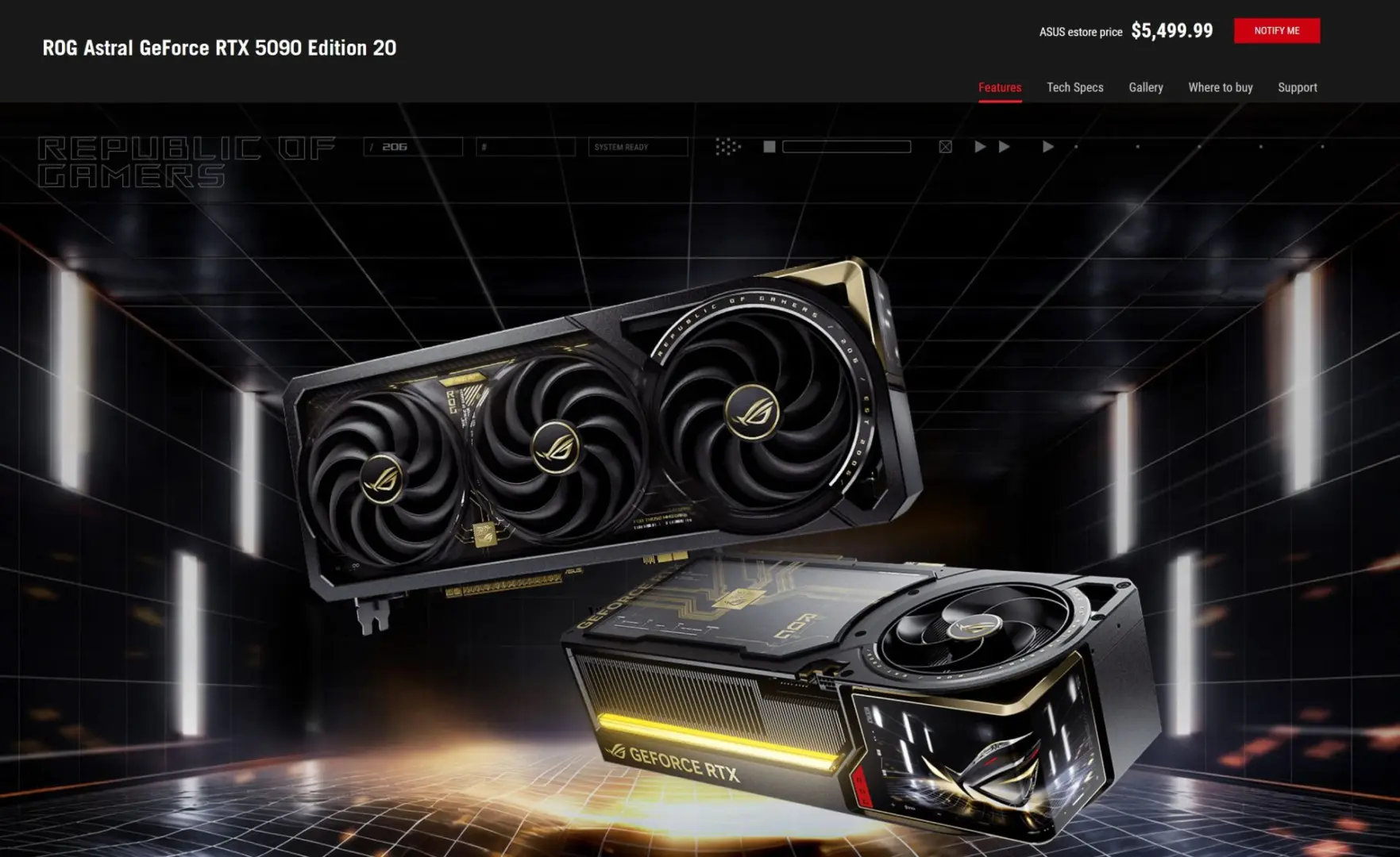 ASUS'tan Pes Ettiren Fiyat: ROG Astral RTX 5090 Edition 20, 5.499 Dolar!