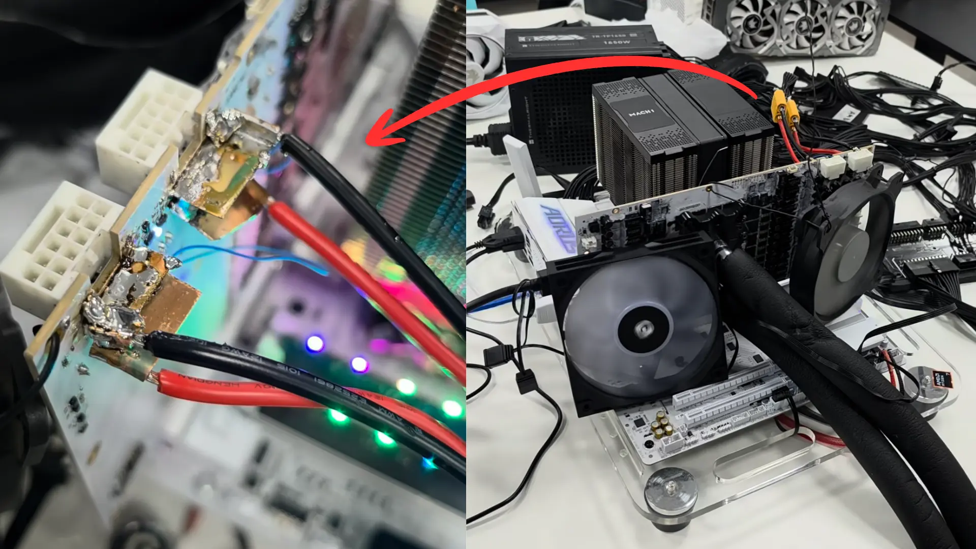RTX 5090'da Erime Sorununa Radikal Çözüm: Lehimlenen Güç Kablolarıyla 600W Çekildi!