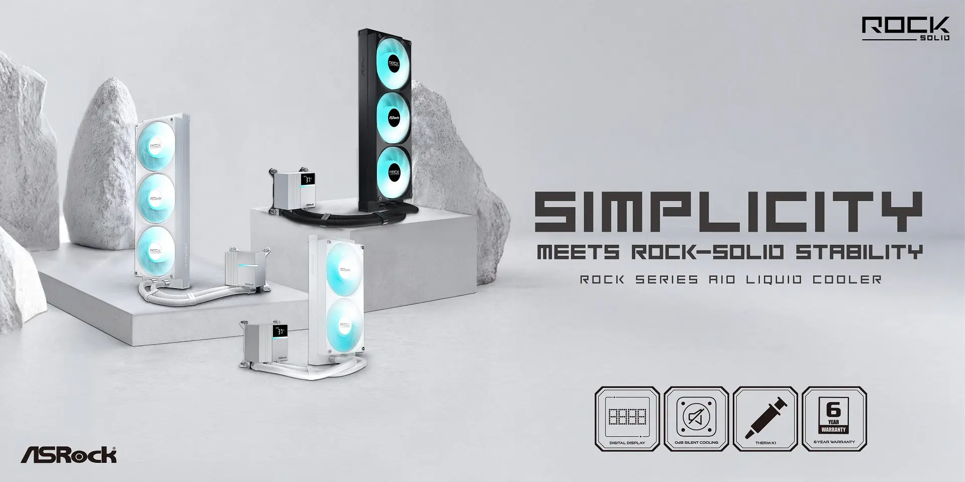ASRock'tan Yeni 'Rock' Serisi Sıvı Soğutucular: Dijital ve ARGB Seçenekleriyle Dikkat Çekiyor!
