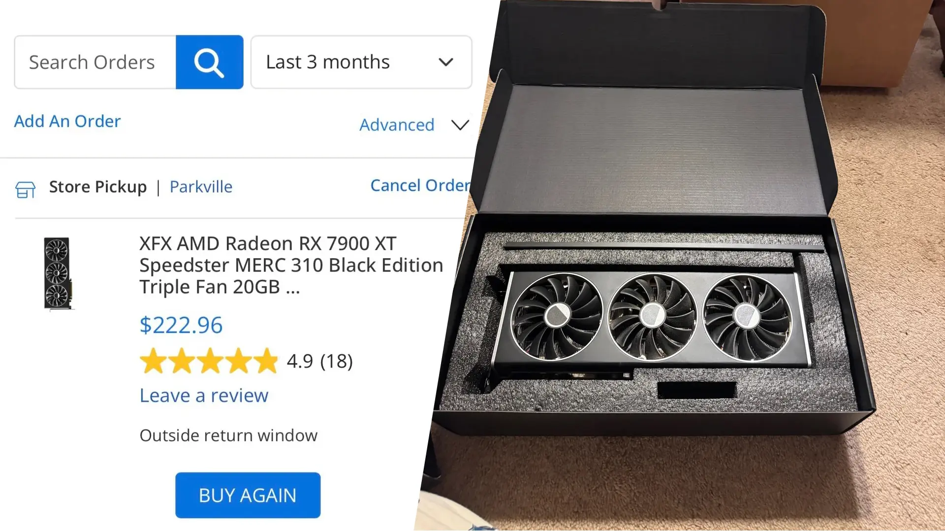 Stokta Olmamasına Rağmen Radeon RX 7900 XT'yi Sadece 7.400 TL'ye Alan Kullanıcı: 