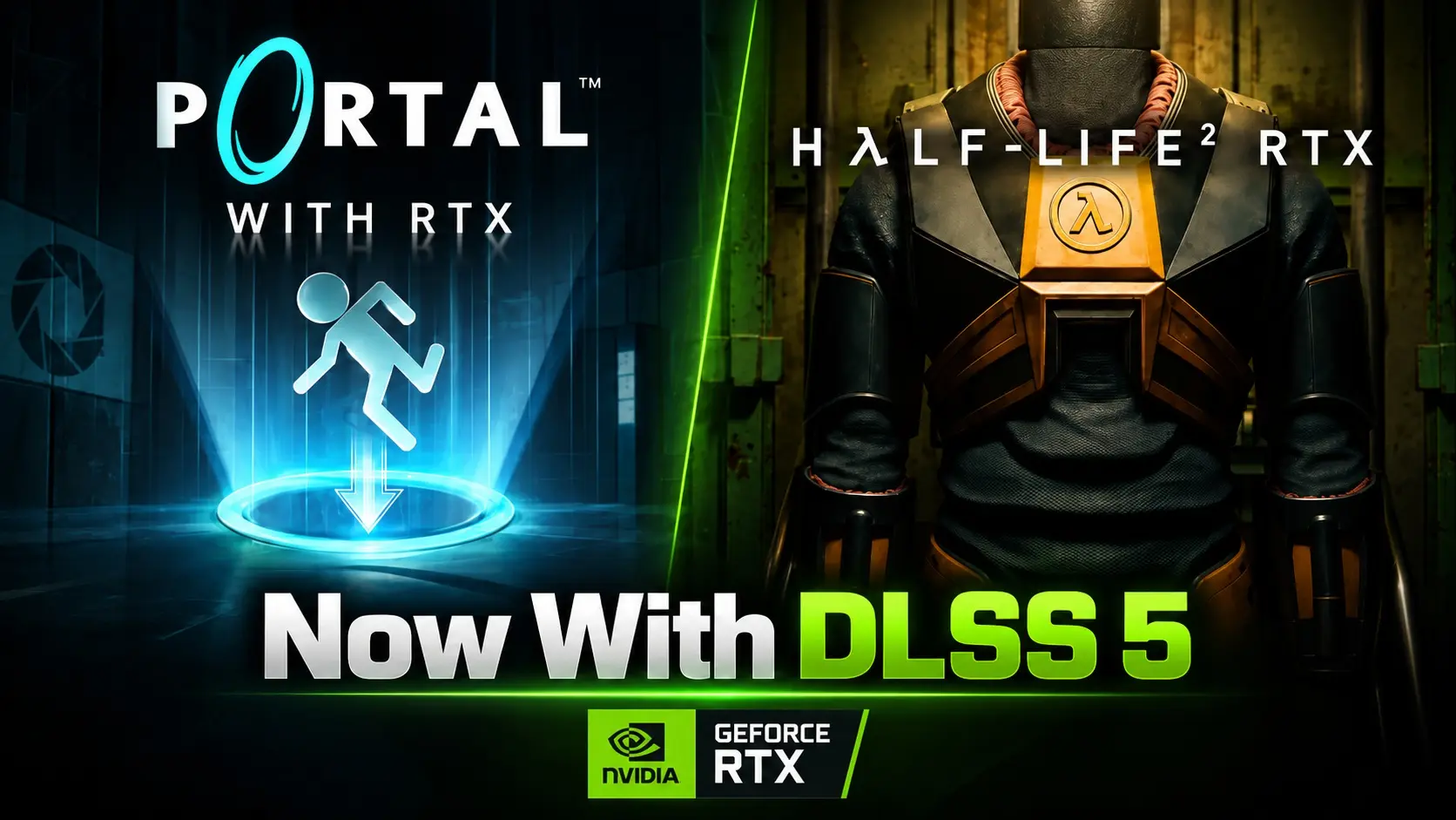 NVIDIA'nın Yapay Zeka Destekli Grafik Teknolojisi DLSS 5 Artık Portal RTX ve Half-Life 2 RTX'te! Performans Katlanıyor!