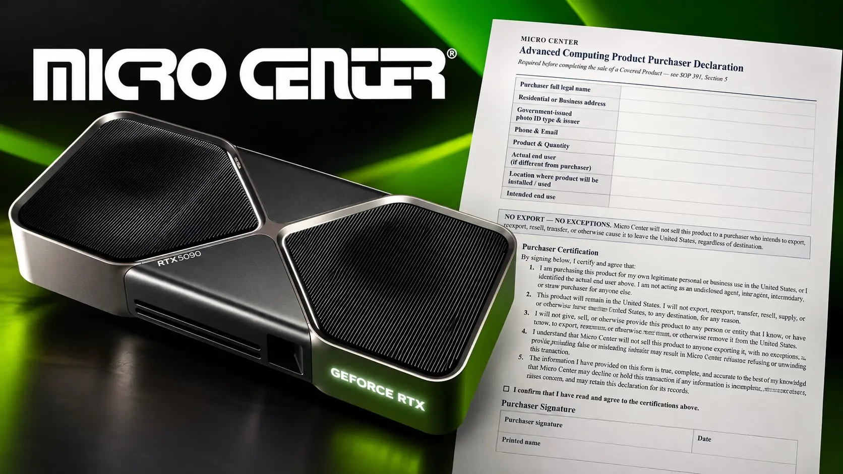 RTX 5090 Almak Artık Resmi Belge İstiyor: İhracat Yasağı Şartı Geliyor!